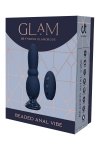 Dream Toys Glam Beaded Anal Vibe - korek analny z wibracjami (granatowy)