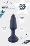 Dream Toys StarTroopers Venus Rotating Anal Plug with Remote - korek analny z wibracjami (granatowy)