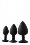 Dream Toys FANTASSTIC ANAL TRAINING KIT RED STONE - zestaw korków analnych (czarny)