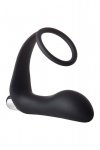 Dream Toys FANTASSTIC VIBRATING ANAL PLUG WITH COCKRING BLACK - korek analny z pierścieniem (czarny)