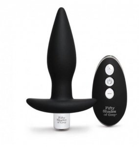 Fifty Shades of Grey korek analny z wibracjami -  Relentless Vibrations Remote Control Butt Plug (czarny)