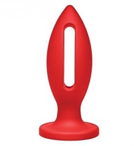 Kink by Doc Johnson Wet Works Lube Luge tunel analny - Premium Silicone Plug 6'' (czerwony)
