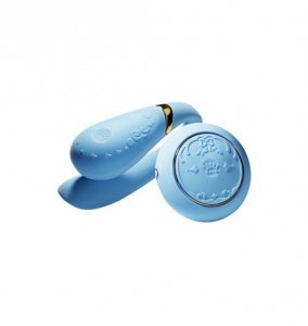 Zalo Fanfan Set - zdalnie sterowany wibrator dla par (niebieski)