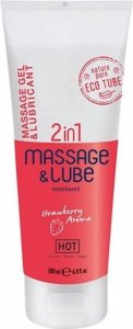 Żel - HOT Massage & Glide Gel 2 in 1 - 200 ml, Strawberry