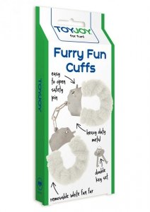 Kajdanki-FURRY FUN CUFFS WHITE PLUSH