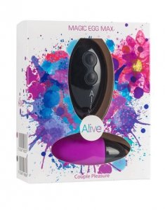 Jajko/wibr-Wibrator - Magic Egg Max Remote control. Func:10.Violet. AAA