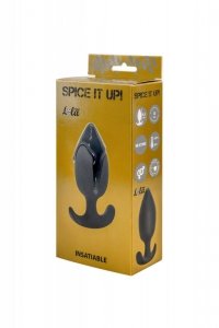 Plug-Anal plug with misplaced center of gravity Spice it up Insatiable Dark Grey