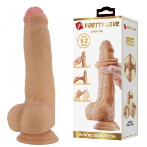 PRETTY LOVE - DRACO 9.2(233mm) Sliding Skin Series TPR, Suction base