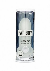 Perfect Fit Fat Boy Original Ultra Fat Clear 5.5'' - nakładka na penisa (szary)