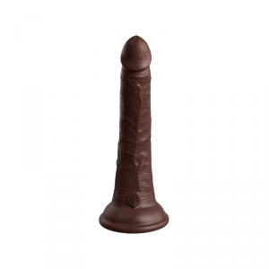 King Cock Silikonowe Dildo Elite 7 Dual Density Silicone Cock Brown - dildo (brązowy)
