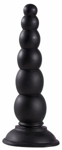 Dream Toys Menzstuff Beaded Probe Black - korek analny z przyssawką (czarny)