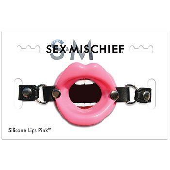 Sportsheets - Sex &amp; Mischief Silicone Lips Pink - knebel (różowy)
