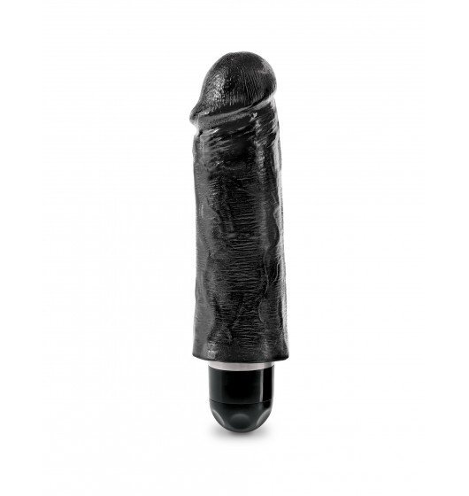 King Cock czarne dildo z wibracjami - 5'' Vibrating Stiffy sztuczny penis (czarny)