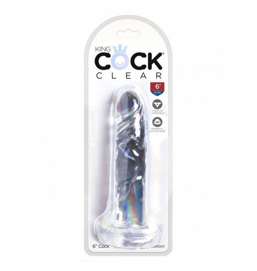 King Cock anal dildo - 6'' Cock sztuczny penis (przezroczysty)