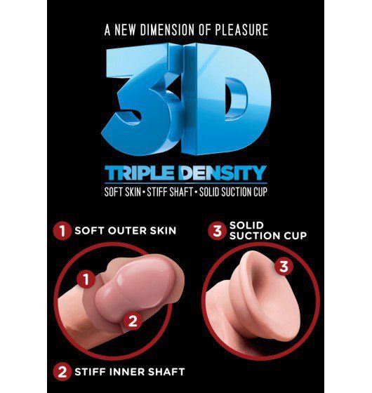 King Cock dildo - Plus 6'' Triple Density Cock sztuczny penis (cielisty)