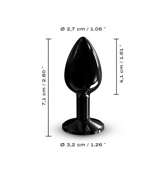 Dorcel Diamond Plug Black S - Korek analny S (czarny)