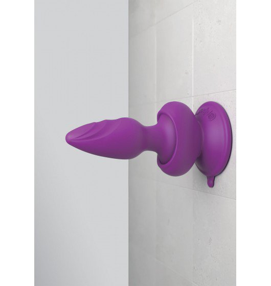 3Some by Pipedream Wall Banger Plug - korek analny z wibracjami (fioletowy)