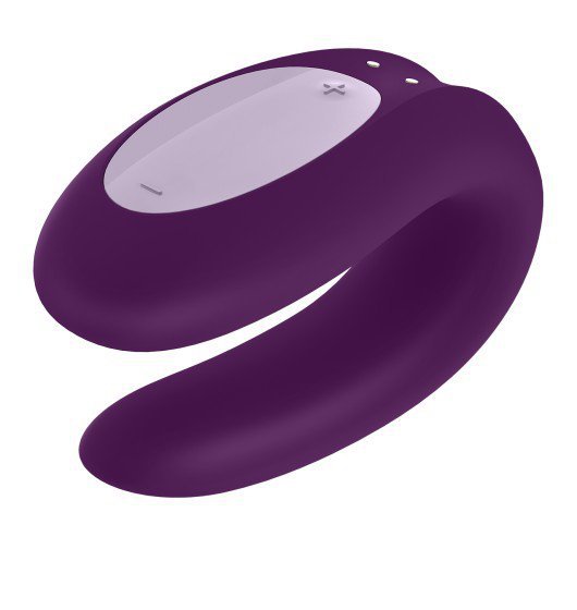 Satisfyer Double Joy Violet incl. Bluetooth and App – wibrator z aplikacją dla par (fioletowy)