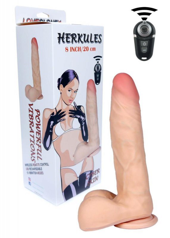 Wibrator-HERKULES-LOVECLONEX 8&quot;-vibration USB Remote Control