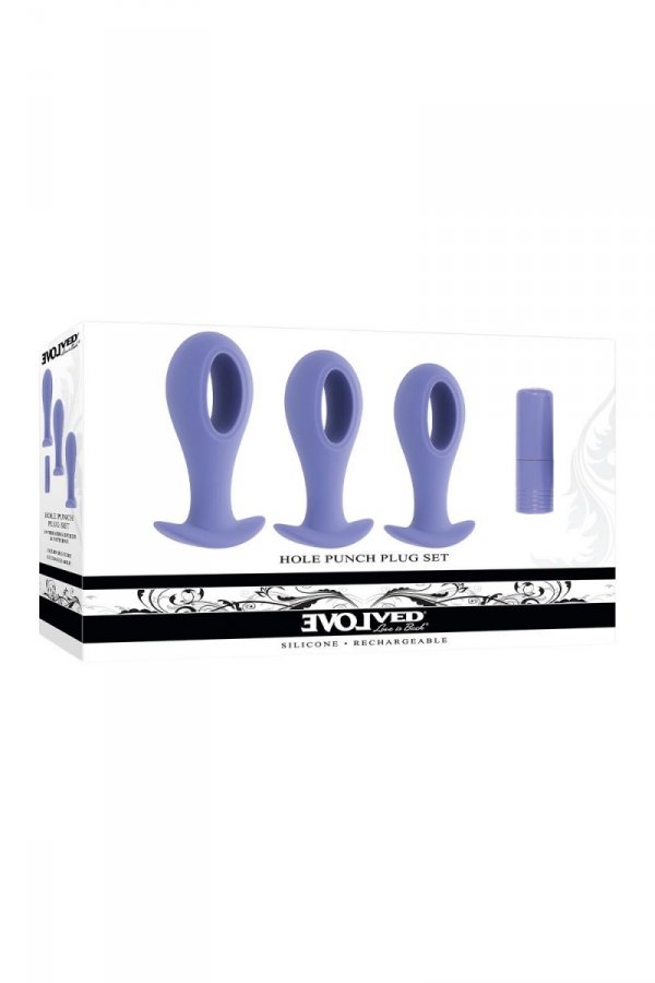 Evolved Hole Punch Plug Set - zestaw korków analnych (fioletowy)