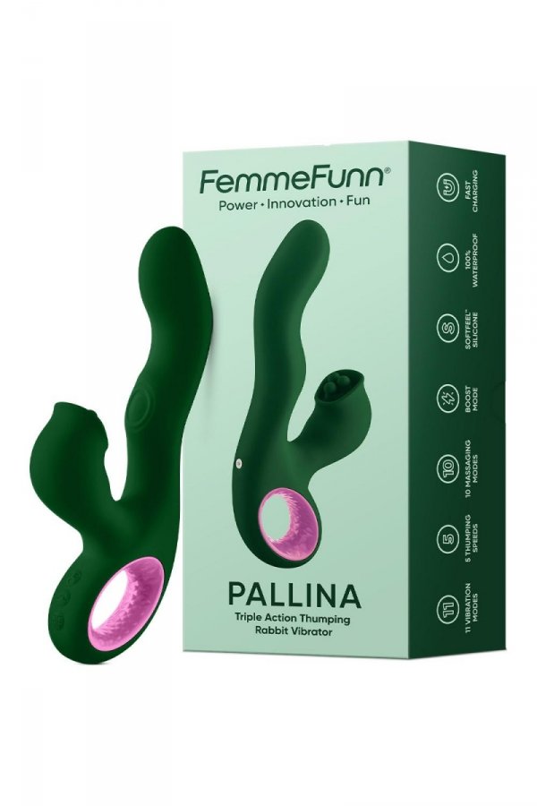 FemmeFun Pallina Dark Green - wibrator króliczek (zielony)
