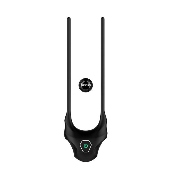 Nexus Forge Vibrating Adjustable Lasso Silicone Cock Ring Black - wibrujący pierścień erekcyjny (czarny)