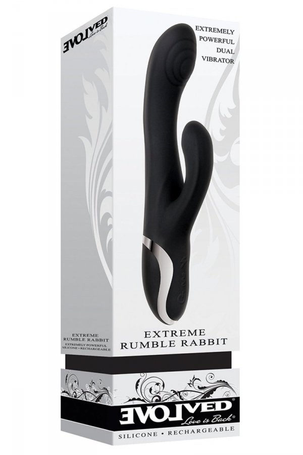 EVOLVED EXTREME RUMBLE RABBIT - wibrator króliczek (czarny)