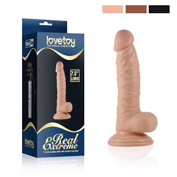 7.5&quot; Real Extreme Vibrating Dildo Flesh