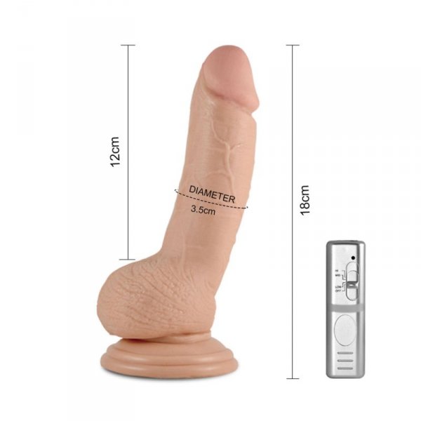 7&quot; Real Extreme Vibrating Dildo