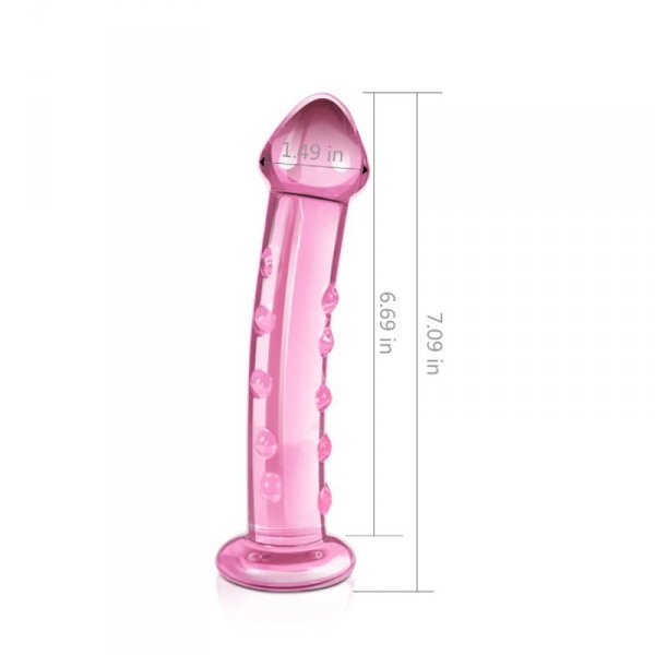 7.5&quot; Glass Romance Pink