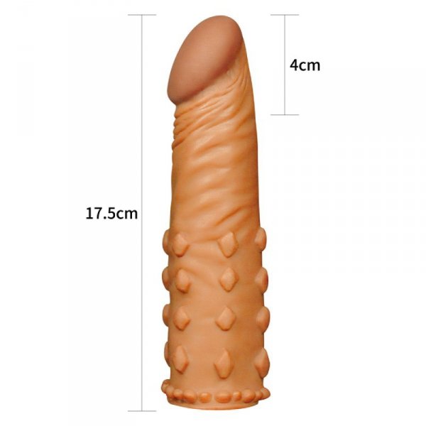 Add 2&quot; Pleasure X Tender Penis Sleeve Brown