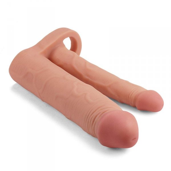 Add 2&quot; Pleasure X Tender Double Penis Sleeve