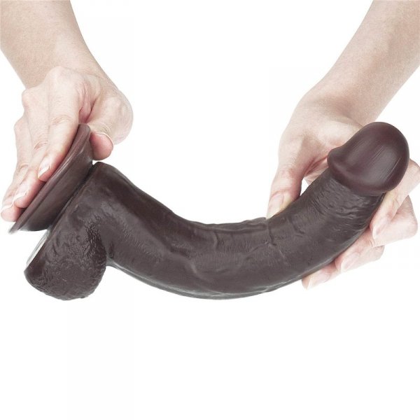 9.5&#039;&#039; Sliding Skin Dual Layer Dong - Black