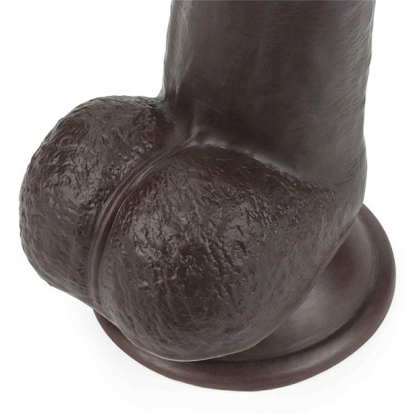 9.5&#039;&#039; Sliding Skin Dual Layer Dong - Black