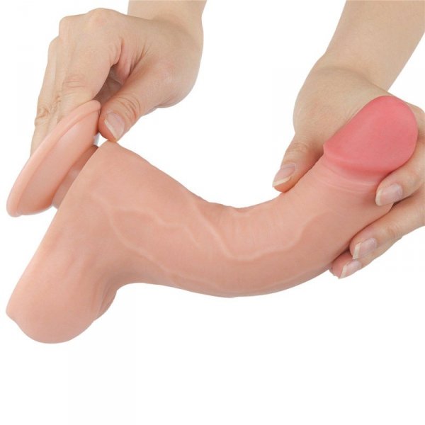 8.5&#039;&#039; Sliding Skin Dual Layer Dong Flesh