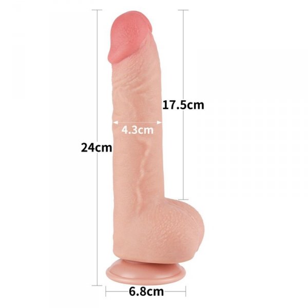 9.5&#039;&#039; Sliding Skin Dual Layer Dong Flesh