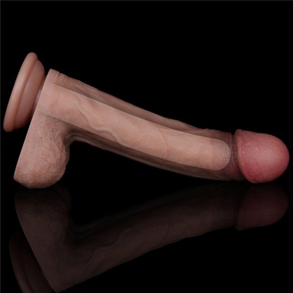 9&#039;&#039; Dual Layered Silicone Cock