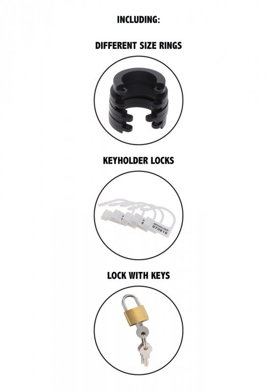 Chastity Cock Cage Slicone L Black