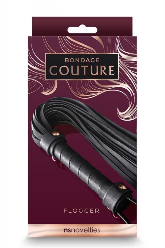 NS Novelties BONDAGE COUTURE FLOGGER BLACK - pejcz (czarny)