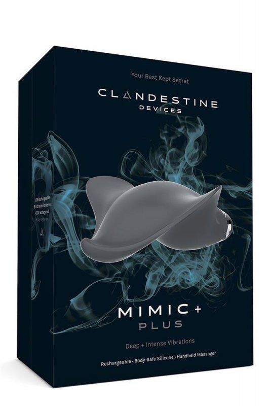 Clandestine devices MIMIC + STEALTH GREY - masażer łechtaczki (szary)