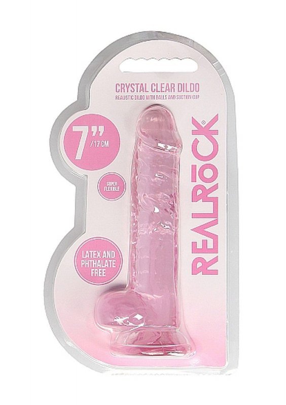 7&quot; / 18 cm Realistic Dildo With Balls - Pink