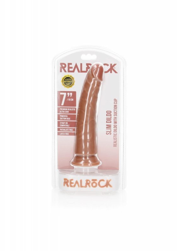 Slim Realistic Dildo with Suction Cup - 7&quot;&quot;/ 18 cm