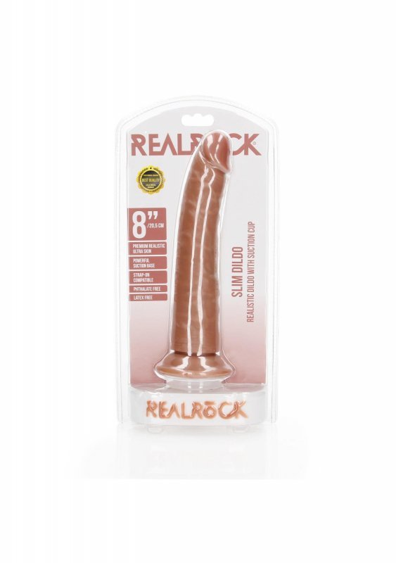 Slim Realistic Dildo with Suction Cup - 8&quot;&quot;/ 20,5 cm