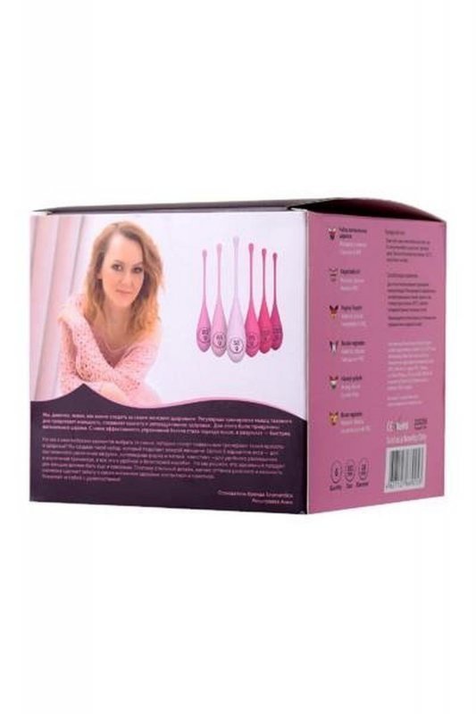xEROMANTICA Set of 6 vaginal balls K-ROSE,silicone, pink