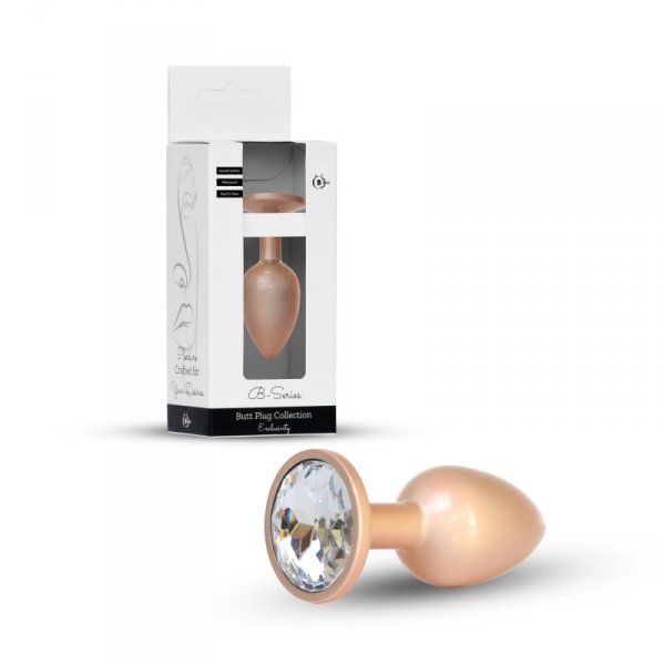 Plug-Jewellery Pearl Gold PLUG- Clear M