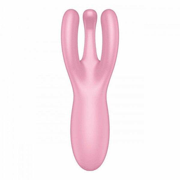 Satisfyer Threesome 4 Connect App Pink - masażer łechtaczki (różowy)