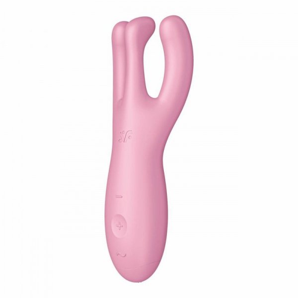 Satisfyer Threesome 4 Connect App Pink - masażer łechtaczki (różowy)