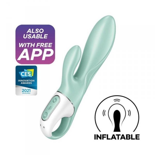 Satisfyer Air Pump Bunny 5 Connect App mint - wibrator króliczek (zielony)