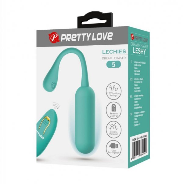 PRETTY LOVE - LECHIES  Dream chaser 5, Green, Wireless remote control 12 vibration functions Memory function