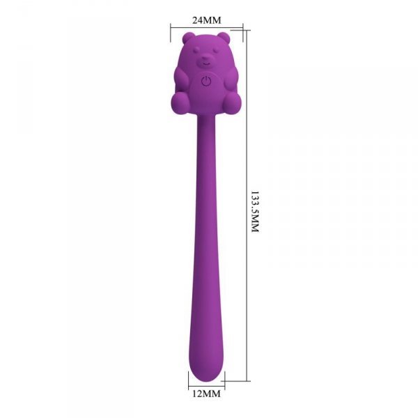 CUTE BEAR, Flirting Stick, 7 vibration functions, Magnetic USB charging